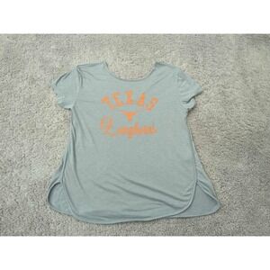 Texas Longhorns T Shirt Womens L Curved High Low Hem NCAA Rivalry Threads Gray